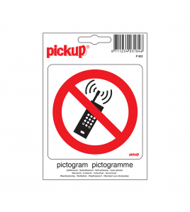 STICKER VERBODEN VOOR MOB. TELEFOONS 100X100 MM