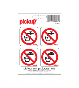 STICKER GEEN DRINKWATER 50X50 MM 4 STUKS