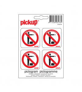 STICKER GEEN COLPORTAGE 50X50 MM 4 STUKS