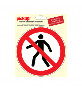 STICKER VERBODEN VOOR VOETGANGERS 150 MM ROND