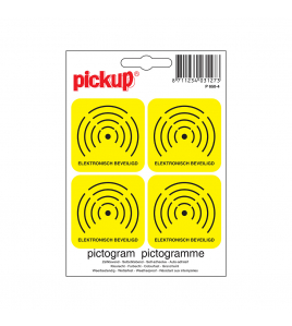 STICKER ELEKTRONISCH BEVEILIGD 50X50 MM 4 STUKS