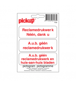 STICKER GEEN REKLAME 33X100 MM - 3X