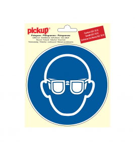STICKER VEILIGHEIDSBRIL VERPLICHT 150 MM ROND