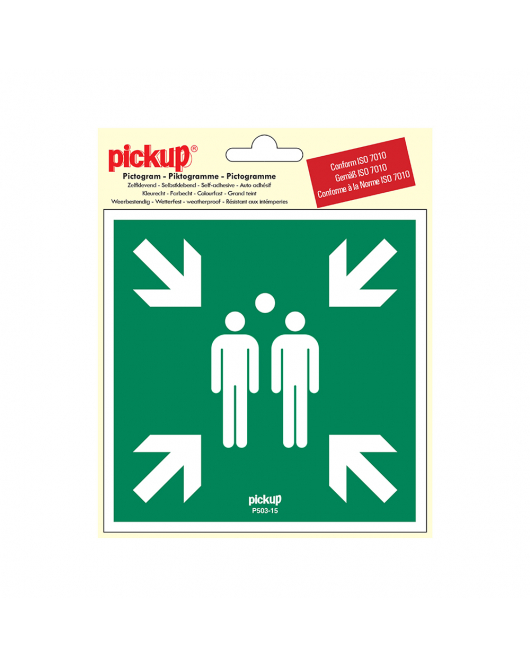 STICKER VERZAMELPLAATS BIJ CALAMITEIT 150X150 MM