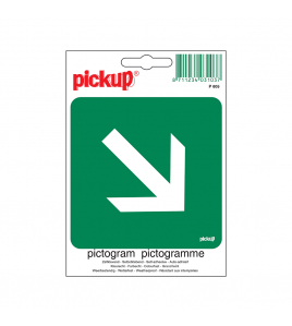 STICKER VLUCHTWEG PIJL SCHUIN 100X100 MM