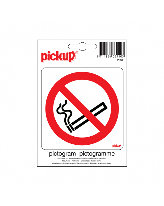 STICKER VERBODEN TE ROKEN 100X100 MM