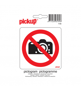 STICKER VERBODEN TE FOTOGRAFEREN 100X100 MM