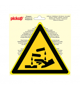 STICKER BIJTENDE STOFFEN 200 MM DRIEHOEK