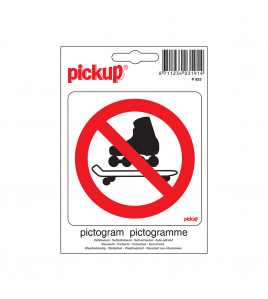 STICKER VERBODEN VOOR ROLLERSKATES 100X100 MM