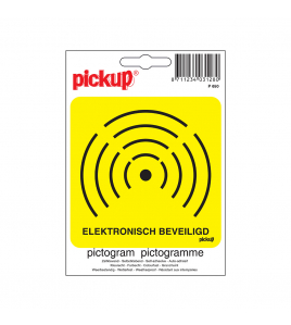STICKER ELEKTRONISCH BEVEILIGD 100X100 MM