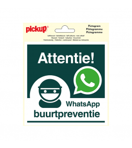 STICKER WHATSAPP BUURTPREVENTIE 150X150 MM