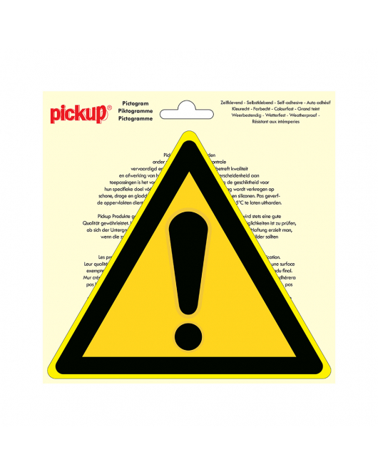 STICKER GEVAAR 200 MM DRIEHOEK
