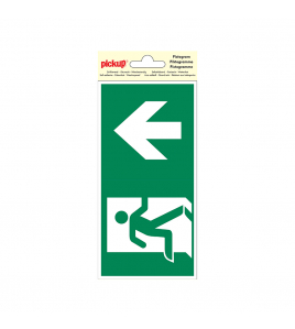 STICKER NOODUITGANG RECHTDOOR 100X200 MM