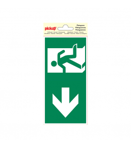 STICKER NOODUITGANG LINKS 100X200 MM