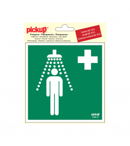 STICKER VEILIGHEIDSDOUCHE 150X150 MM