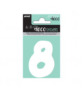 PLAKCIJFER EMMA 70 MM WIT 8