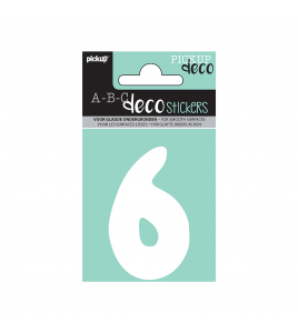 PLAKCIJFER EMMA 70 MM WIT 6