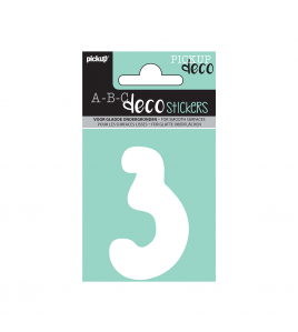 PLAKCIJFER EMMA 70 MM WIT 3