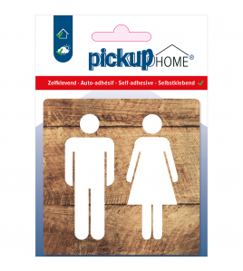 BORD DAMES/HEREN HOUTLOOK 90X90X3 MM ACRYLAAT