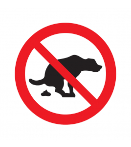 BORD HIER GEEN HONDEPOEP 300 MM ROND