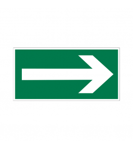 BORD GROEN MET WITTE PIJL 150X300 MM