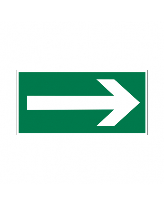 BORD GROEN MET WITTE PIJL 150X300 MM