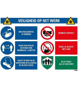 BORD VEILIGHEID OP HET WERK 330X230 MM