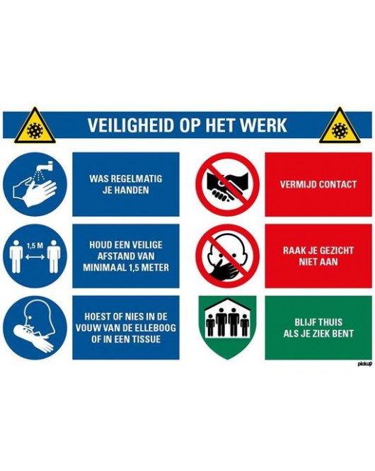BORD VEILIGHEID OP HET WERK 330X230 MM