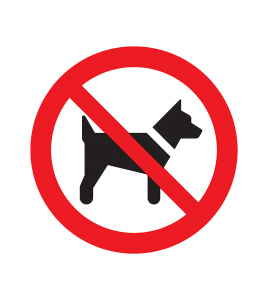 BORD VERBODEN VOOR HONDEN 300 MM ROND