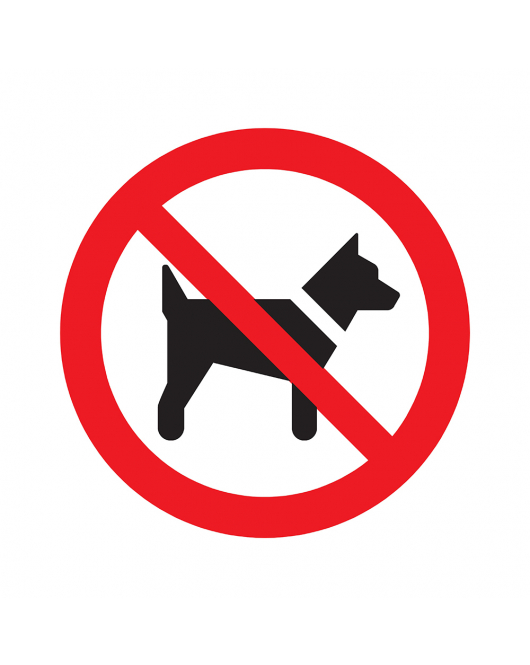 BORD VERBODEN VOOR HONDEN 300 MM ROND