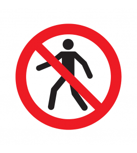 BORD VERBODEN VOOR VOETGANGERS 180 MM ROND