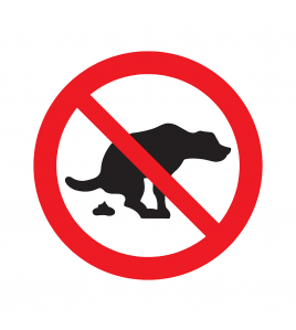 BORD HIER GEEN HONDEPOEP 180 MM ROND