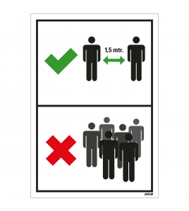 BORD HOUD AFSTAND (ZONDER TEKST) 230X330 MM