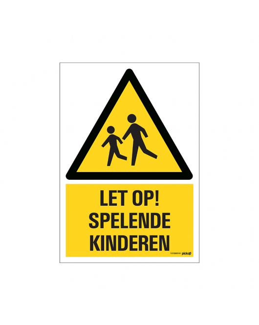 BORD LET OP SPELENDE KINDEREN 230X330 MM