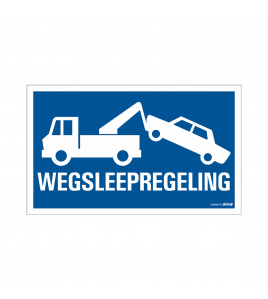 BORD WEGSLEEPZONE NED. TEKST 330X200 MM