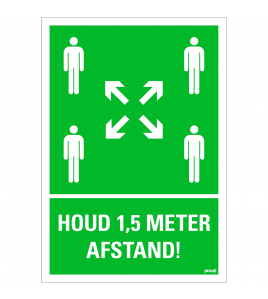 BORD HOUD AFSTAND (GROEN) 230X330 MM