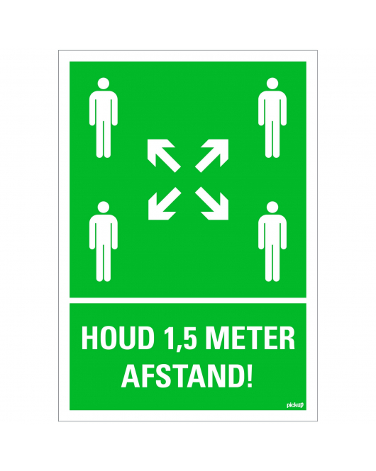 BORD HOUD AFSTAND (GROEN) 230X330 MM