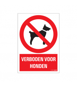 BORD VERBODEN VOOR HONDEN 230X330 MM