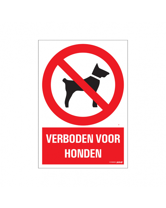 BORD VERBODEN VOOR HONDEN 230X330 MM