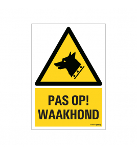 BORD PAS OP WAAKHOND 230X330 MM