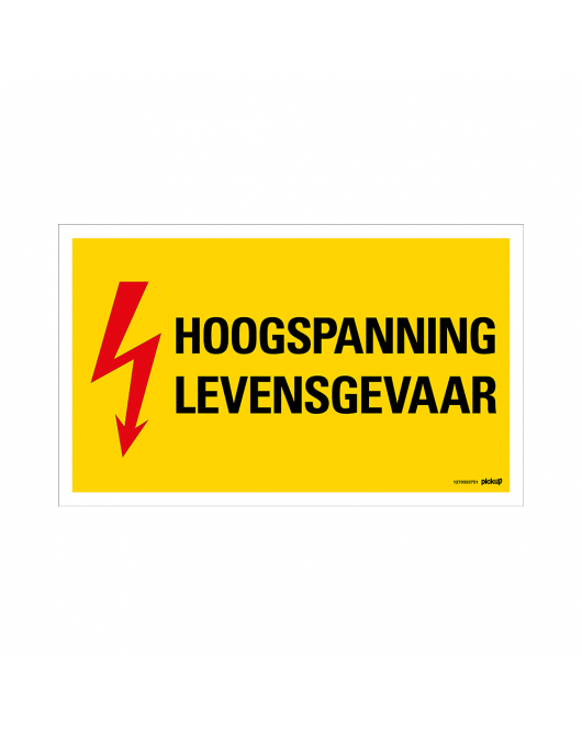 BORD HOOGSPANNING, LEVENSGEVAAR 330X200 MM