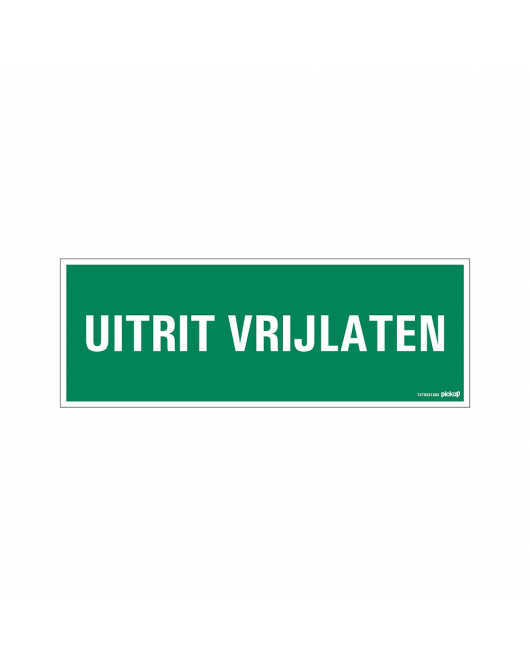 BORD UITRIT VRIJLATEN 330X120 MM