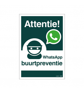 BORD WHATSAPP BUURTPREVENTIE 230X330 MM