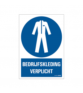 BORD BEDRIJFSKLEDING VERPLICHT 230X330 MM