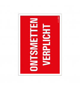 BORD ONTSMETTEN VERPLICHT 230X330 MM