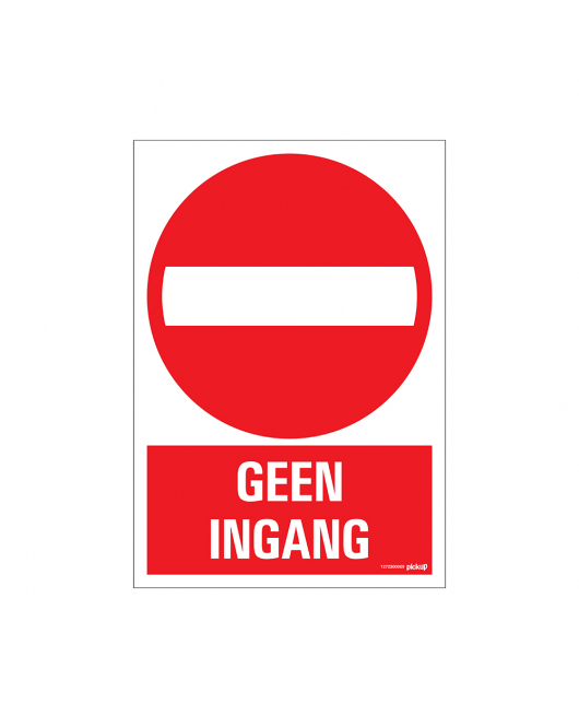 BORD GEEN INGANG 230X330 MM