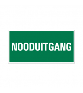 BORD NOODUITGANG 150X300 MM