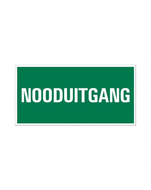 BORD NOODUITGANG 150X300 MM