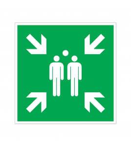 BORD VERZAMELPLAATS NA ONTRUIMING GROEN 200X200 MM