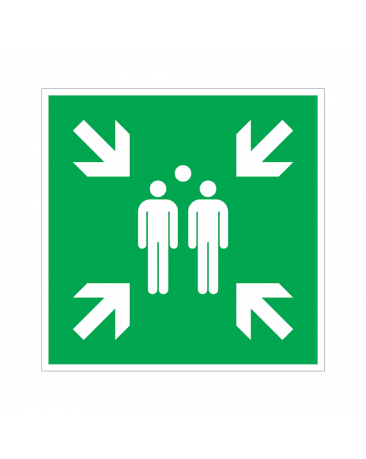 BORD VERZAMELPLAATS NA ONTRUIMING GROEN 200X200 MM